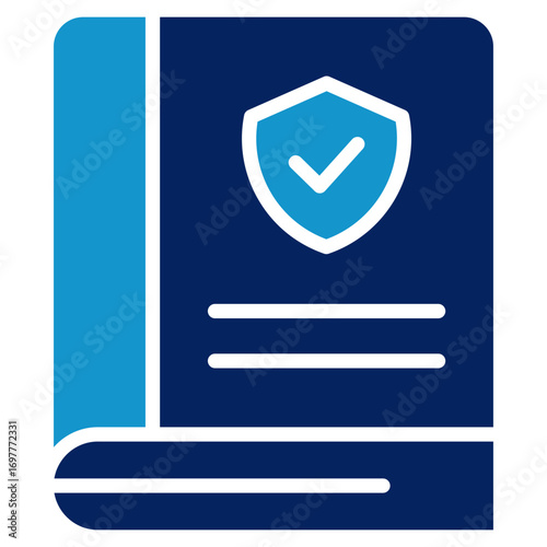 Policy Book Icon Element For Design