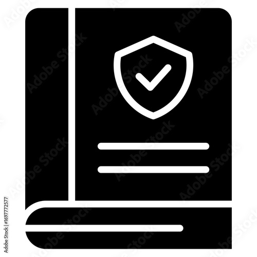 Policy Book Icon Element For Design