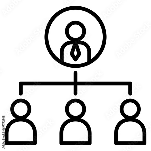 Governance Chart Icon Element For Design