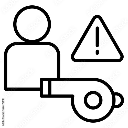 Whistleblower Icon Element For Design