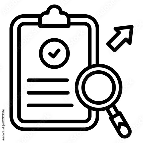 External Audit Icon Element For Design