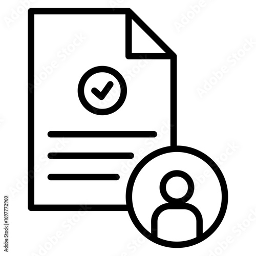 Rights Document Icon Element For Design