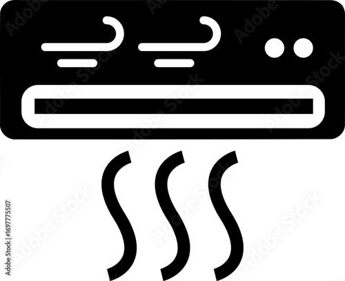 Air conditioner cooling symbol for home and office comfort