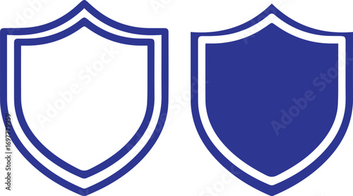 Shield, heraldic emblem, crest, coat of arms, royal insignia, emblematic design, navy blue and white, symmetry, elegant, regal,