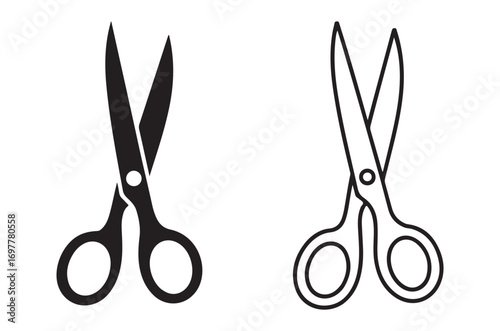 scissors icon vector, scissor silhouette vector, scissors line art
