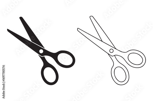 scissors icon vector, scissor silhouette vector, scissors line art
