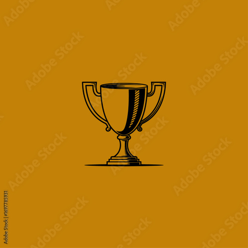 Trophy Cup icon flat vector design.