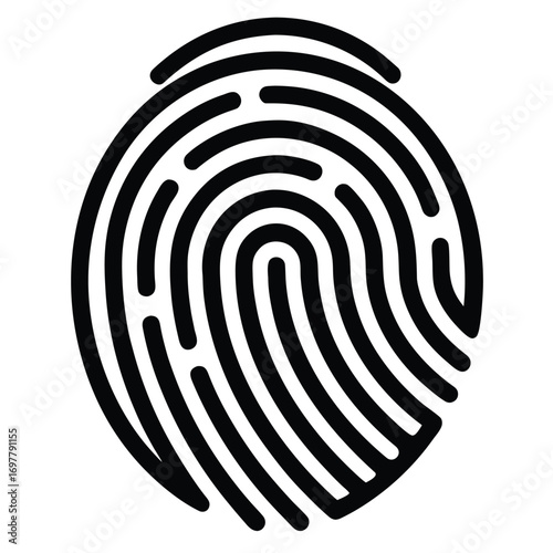 biometric fingerprint scan vector icon