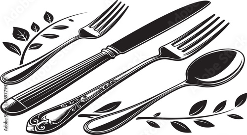 Vintage Cutlery Set with Fork, Knife, and Spoon