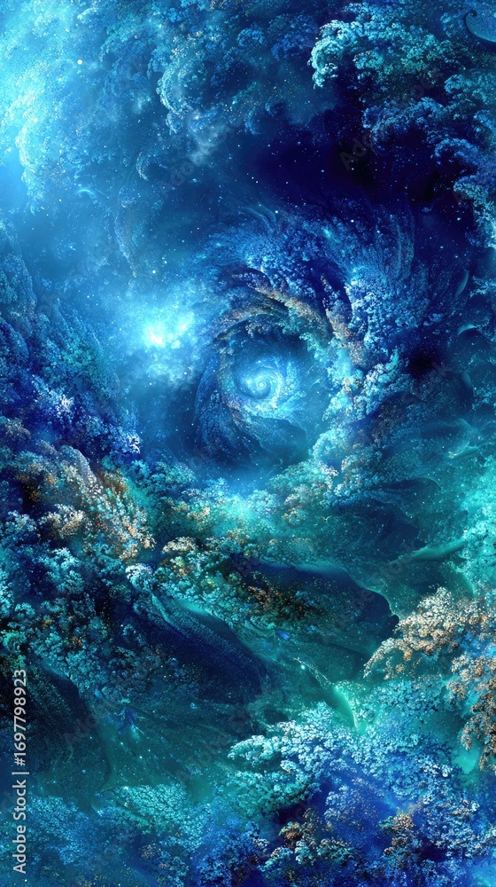 Obraz premium Abstract Digital Space Galaxy