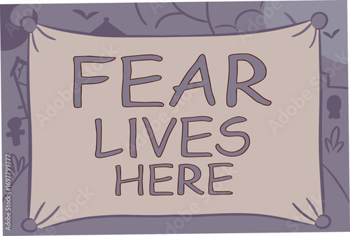 fear lives here t shirt desing