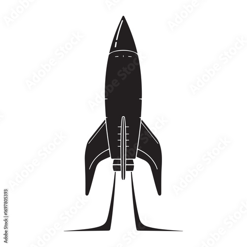 Sleek Minimalist Rocket Ship Icon