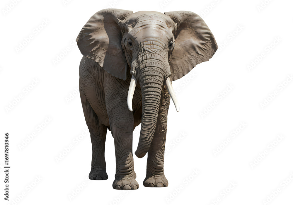 Fototapeta premium African Elephant Majestic Wildlife Photography isolated on transparent background