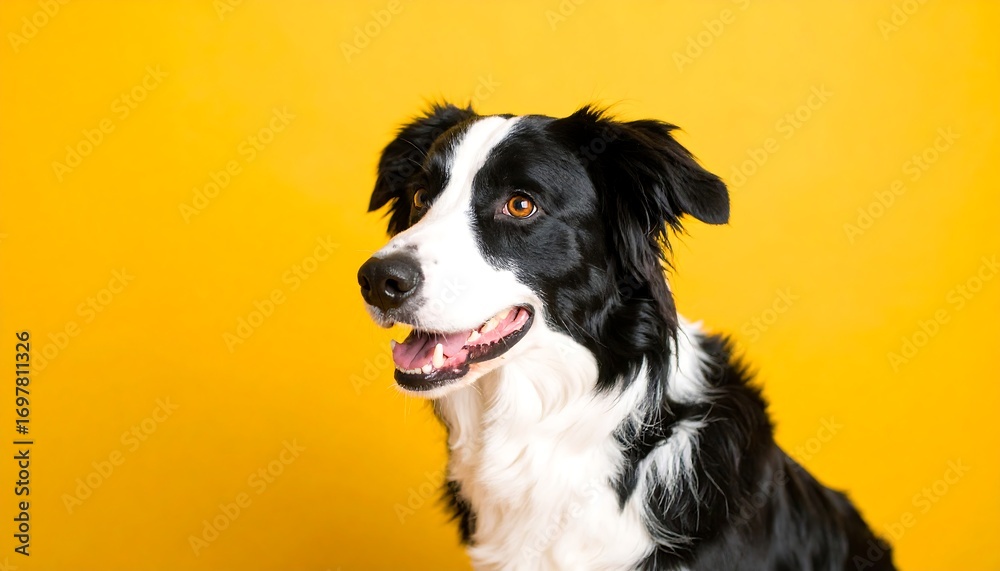Fototapeta premium Black and white dog portrait (1)