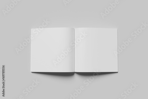 Blank square magazine for mockup - 3D Rendering
