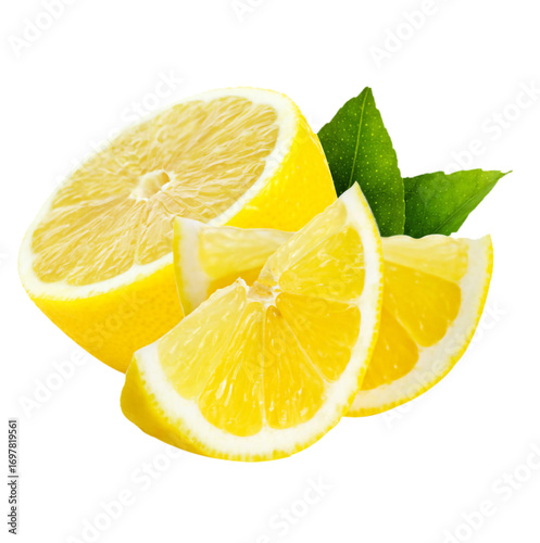 lemon slices isolated on white png