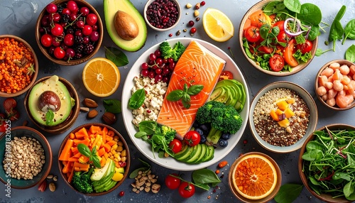 Wallpaper Mural Colorful array of healthy foods Torontodigital.ca