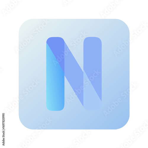 blue glossy icon on white background