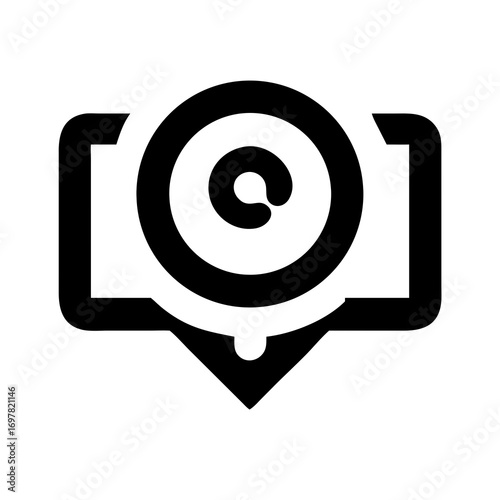 e mail symbol on a blackboard