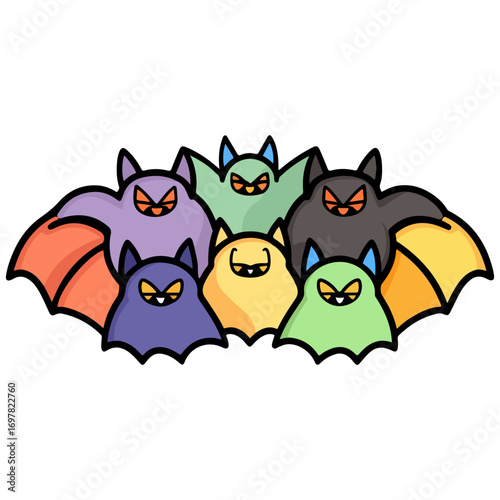 bat, animal, halloween, festival, decoration, vector, transparent background, horror, night, wings, wing, scary, dracula, vampire, dark, bats, a group of bats, icon, october, celebration, autumn
