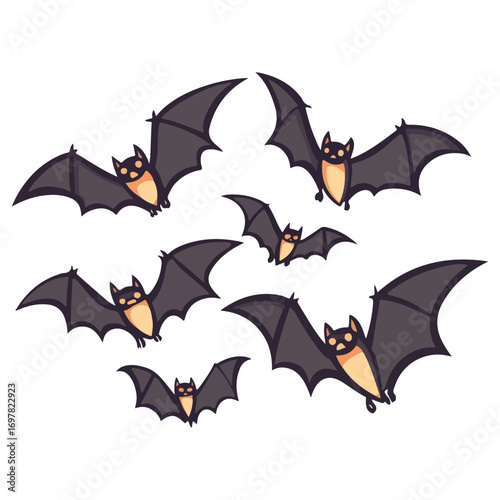 bat, animal, halloween, festival, decoration, vector, transparent background, horror, night, wings, wing, scary, dracula, vampire, dark, bats, a group of bats, icon, october, celebration, autumn