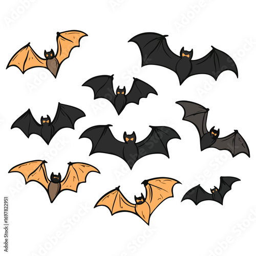 bat, animal, halloween, festival, decoration, vector, transparent background, horror, night, wings, wing, scary, dracula, vampire, dark, bats, a group of bats, icon, october, celebration, autumn