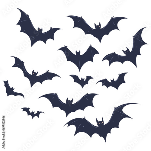 bat, animal, halloween, festival, decoration, vector, transparent background, horror, night, wings, wing, scary, dracula, vampire, dark, bats, a group of bats, icon, october, celebration, autumn