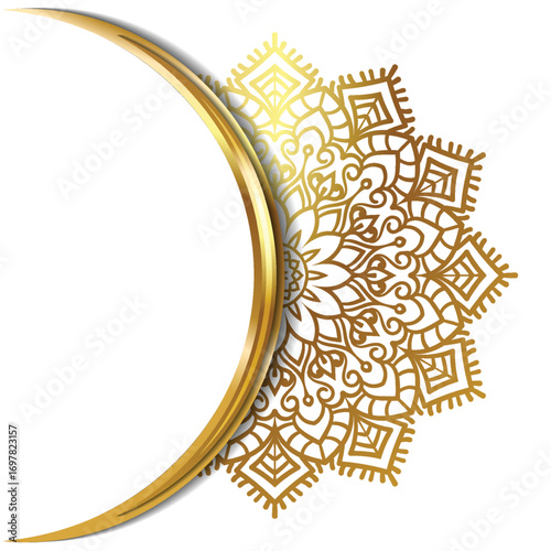 Golden luxury mandala decorative ornament