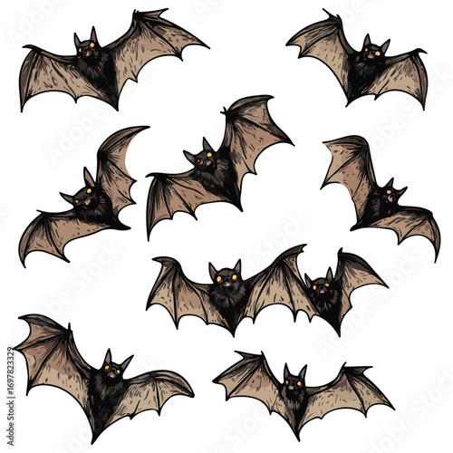 bat, animal, halloween, festival, decoration, vector, transparent background, horror, night, wings, wing, scary, dracula, vampire, dark, bats, a group of bats, icon, october, celebration, autumn