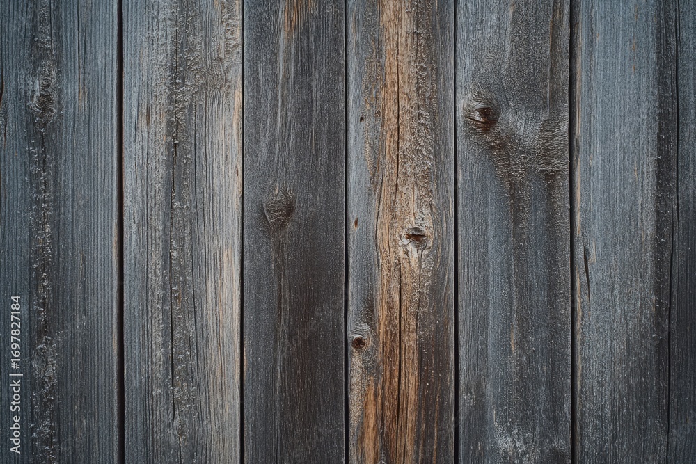 Naklejka premium Weathered gray wooden planks