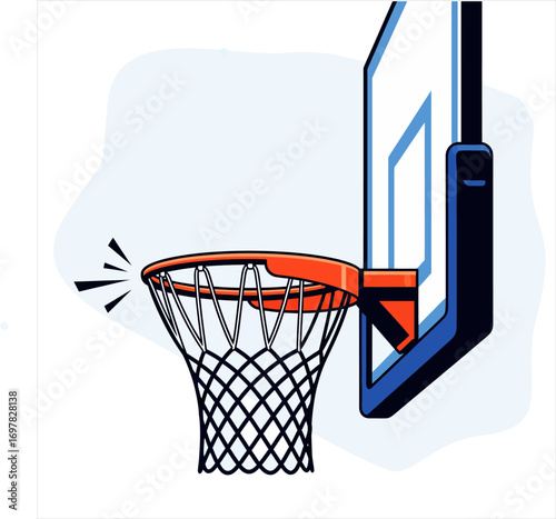 basketball hoop on white background