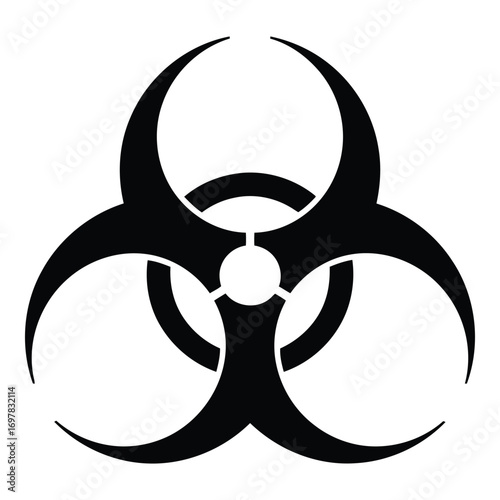 Biohazard symbol warning danger sign icon symbol abstract danger threat contagion infection disease vector