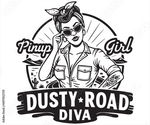 Pinup Girl Retro Halloween | Dusty Road Diva Skeleton Style