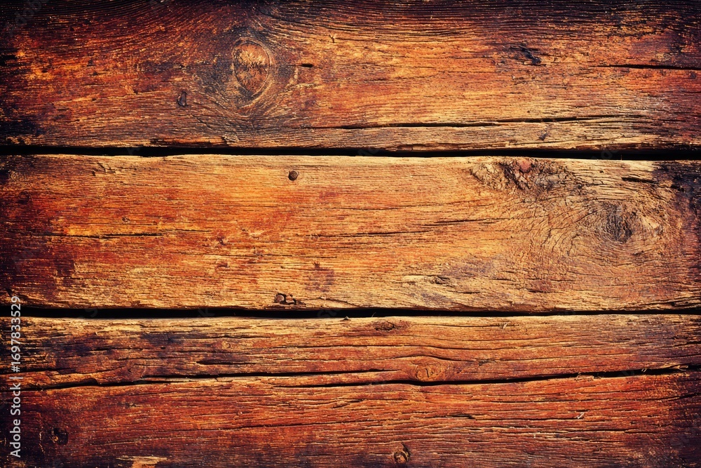 Fototapeta premium Textured weathered wood planks