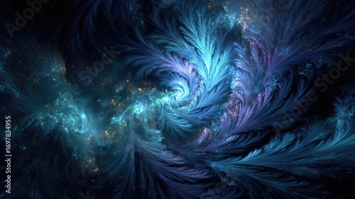 Abstract Cosmic Nebula In Deep Space