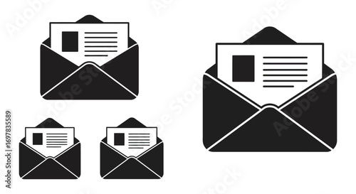 open envelopes revealing documents inside various sizes