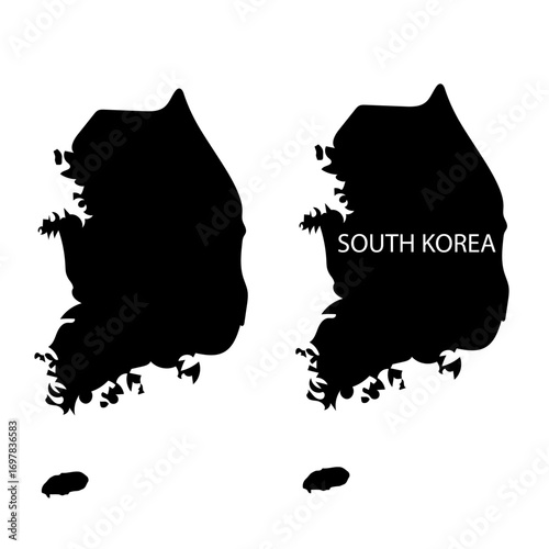 South Korea map vector