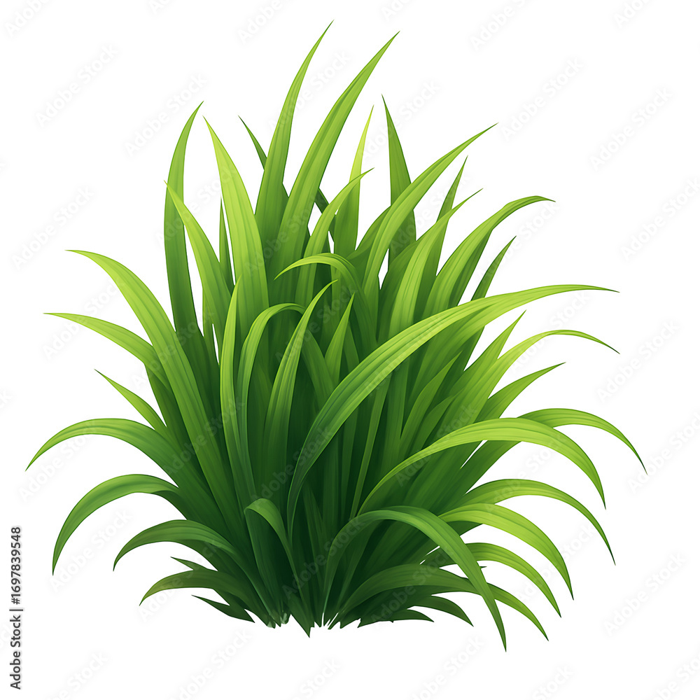 Obraz premium Lush green aquarium plant isolated on transparent background