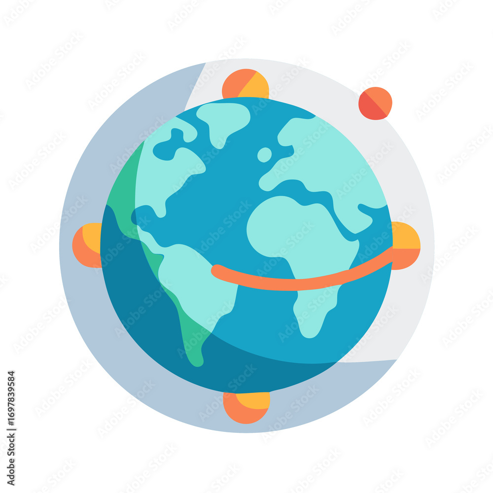 Fototapeta premium earth globe illustration