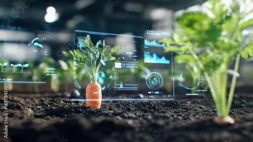 Smart agriculture with carrot crop and data visualization for future farming technology