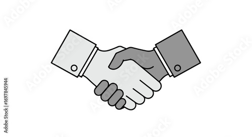 A handshake symbolizes collaboration, agreement and partnership between two diverse entities conveying a sense of unity