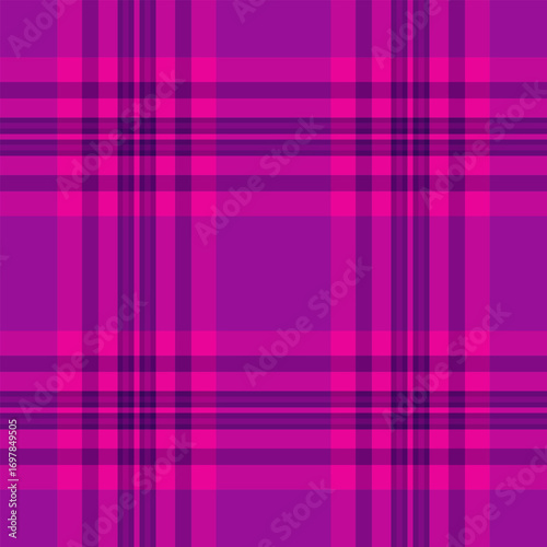 Bold pink and purple plaid pattern creates a striking visual texture. Use for backgrounds, textiles, or graphic design projects. A vibrant, eyecatching texture.