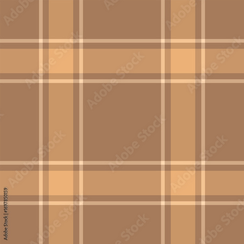 Classic plaid pattern with warm, earthy tones. Traditional textile design perfect for backgrounds, apparel, or graphic design projects needing a touch of rustic charm.