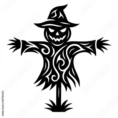 Tribal Style Halloween Scarecrow SVG