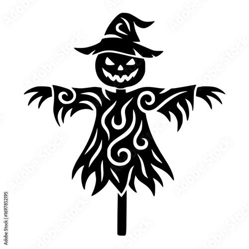 Tribal Style Halloween Scarecrow SVG