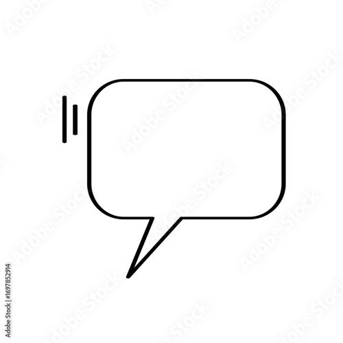 White volumetric speech bubble with shadow for oval shape comics