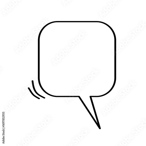 White volumetric speech bubble with shadow for oval shape comics