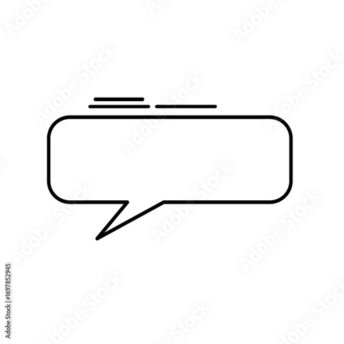 White volumetric speech bubble with shadow for oval shape comics