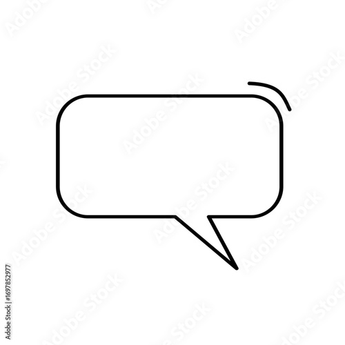 White volumetric speech bubble with shadow for oval shape comics
