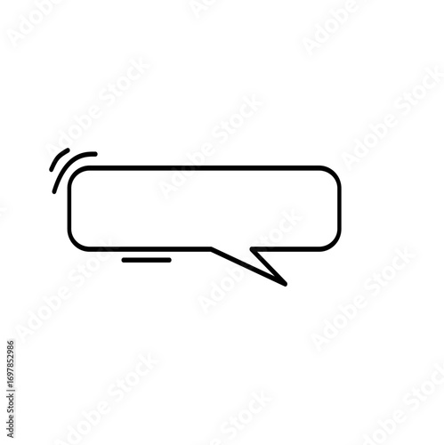 White volumetric speech bubble with shadow for oval shape comics